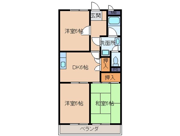 ベルニシキＳ棟の物件間取画像